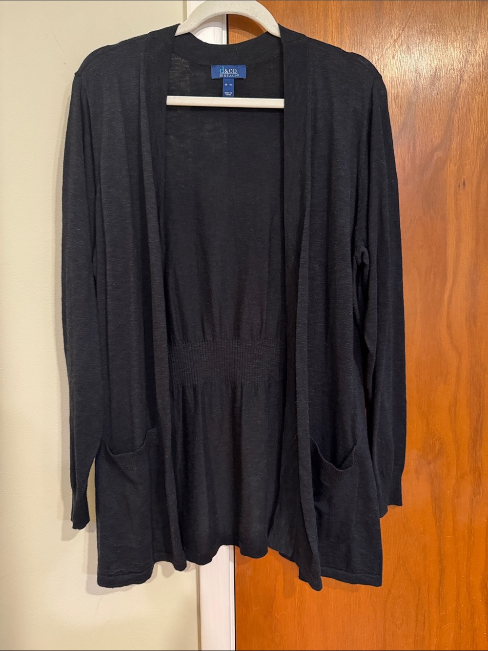 Black Open-Front Women's Cardigan Sweater